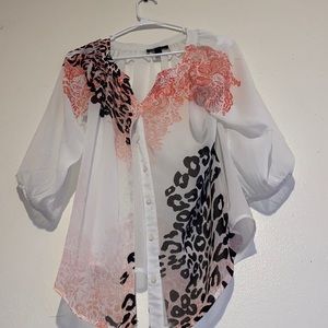 White bottom-down Blouse